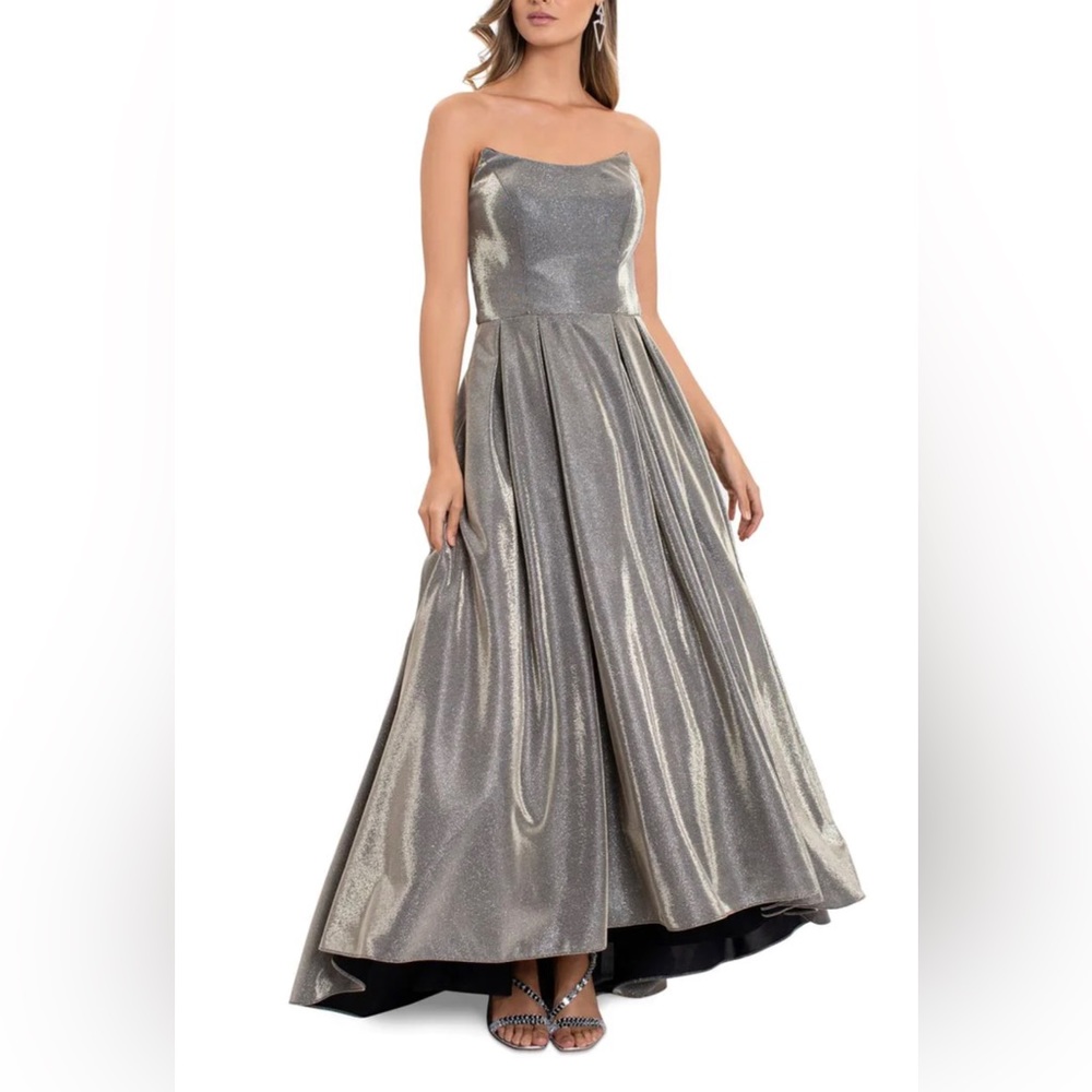 Strapless High-Low Ballgown